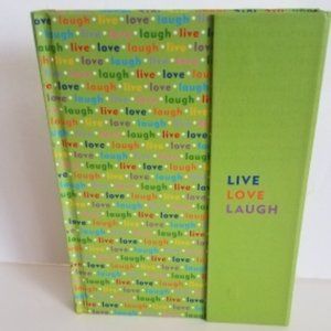 NWT Journal "Live Love Laugh" with magnetic closure 160 lined pages